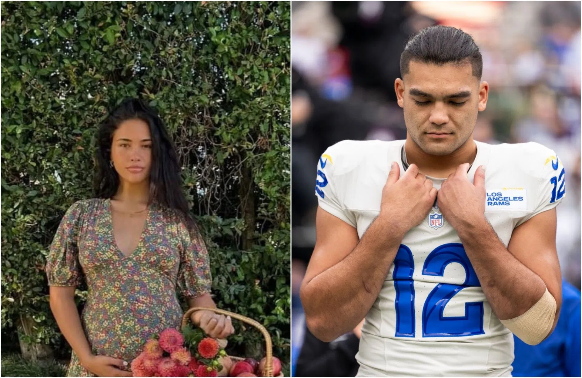 Puka Nacua publicly addresses GF Hallie Aiono for first time in months amid paternity suit, hours after birth of his first baby boy Kingston