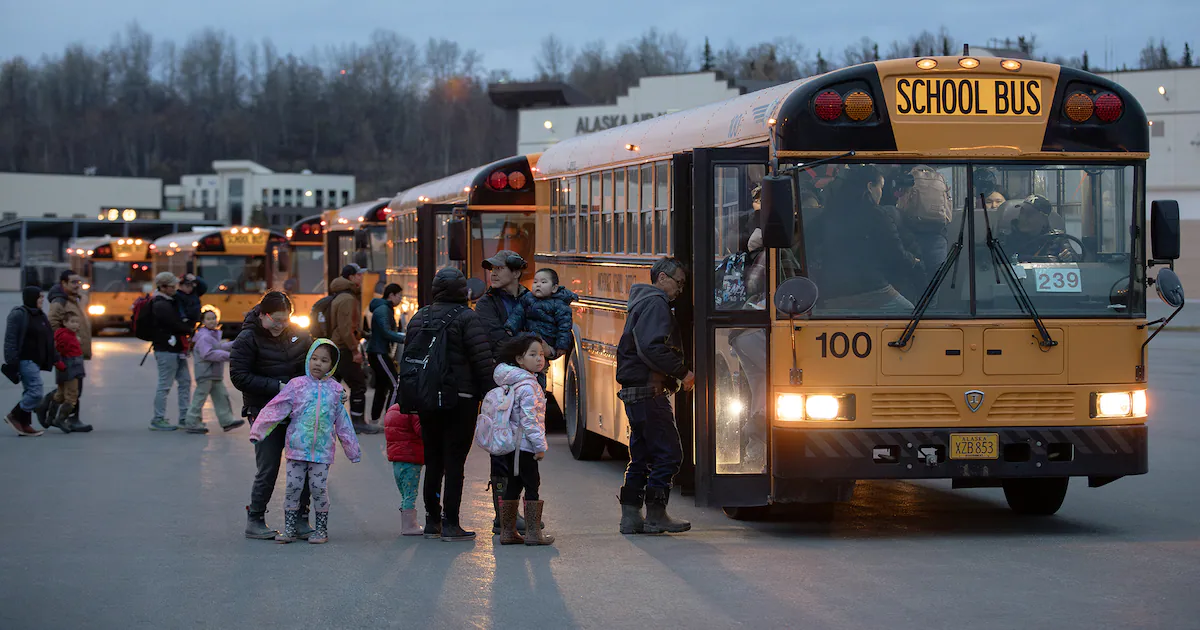 Typhoon displaced students, teachers from Western Alaska continue school across the state