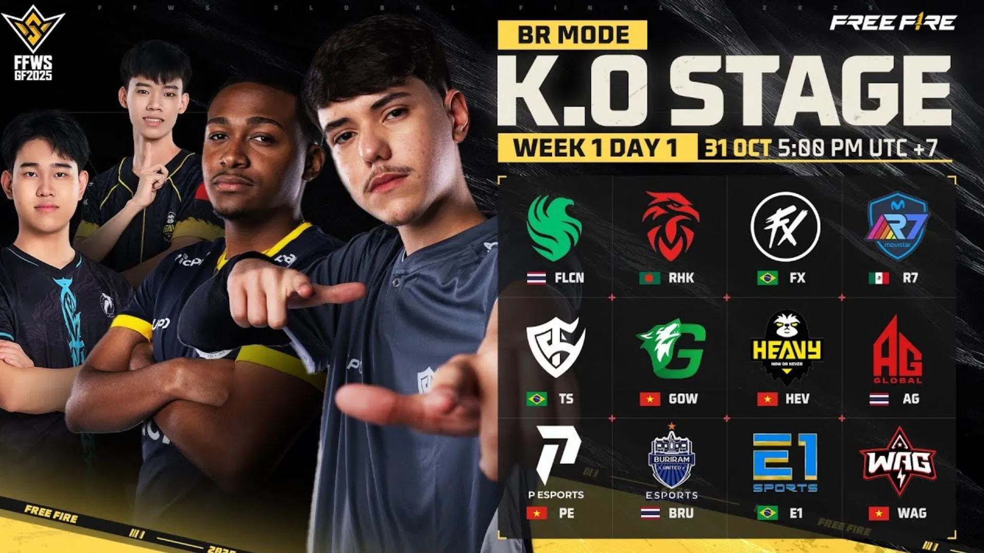 FFWS 2025 Global Finals Knockout Day 1: Livestream, teams, and how to watch