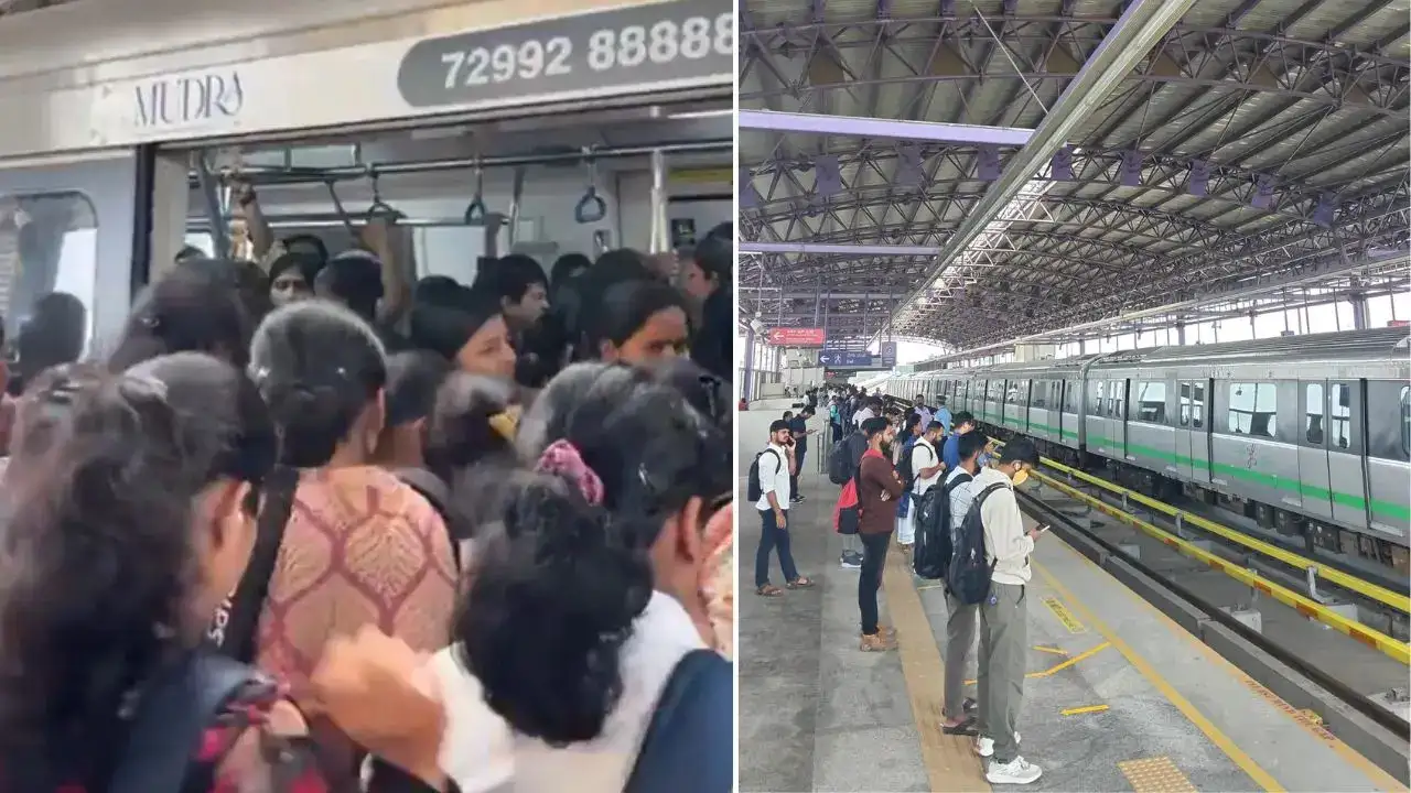 Bengaluru Metro Chaos: Purple Line Delayed For 40 Minutes; Triggers Chaos Among Stranded Commuters