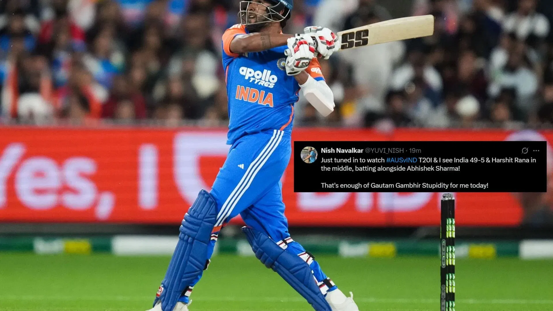 Soon we might see him open the innings - Twitter reacts to Harshit Rana batting ahead of Shivam Dube in AUS vs IND 2025 2nd T20I