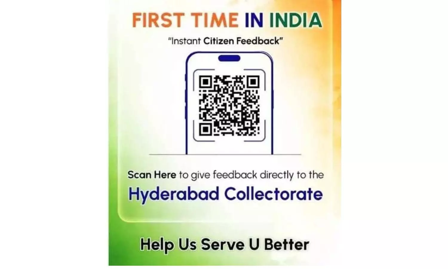 India’s First QR Code Feedback System for Citizen Engagement Introduced in Hyderabad