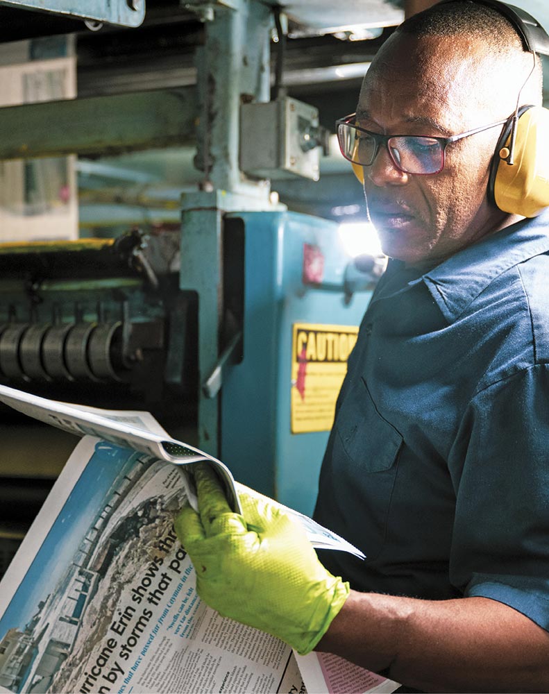 Proud of our printing press