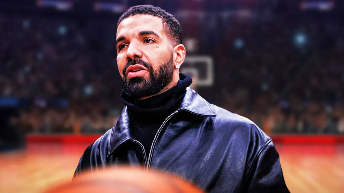 Drake has father-son time at Raptors-Rockets game
