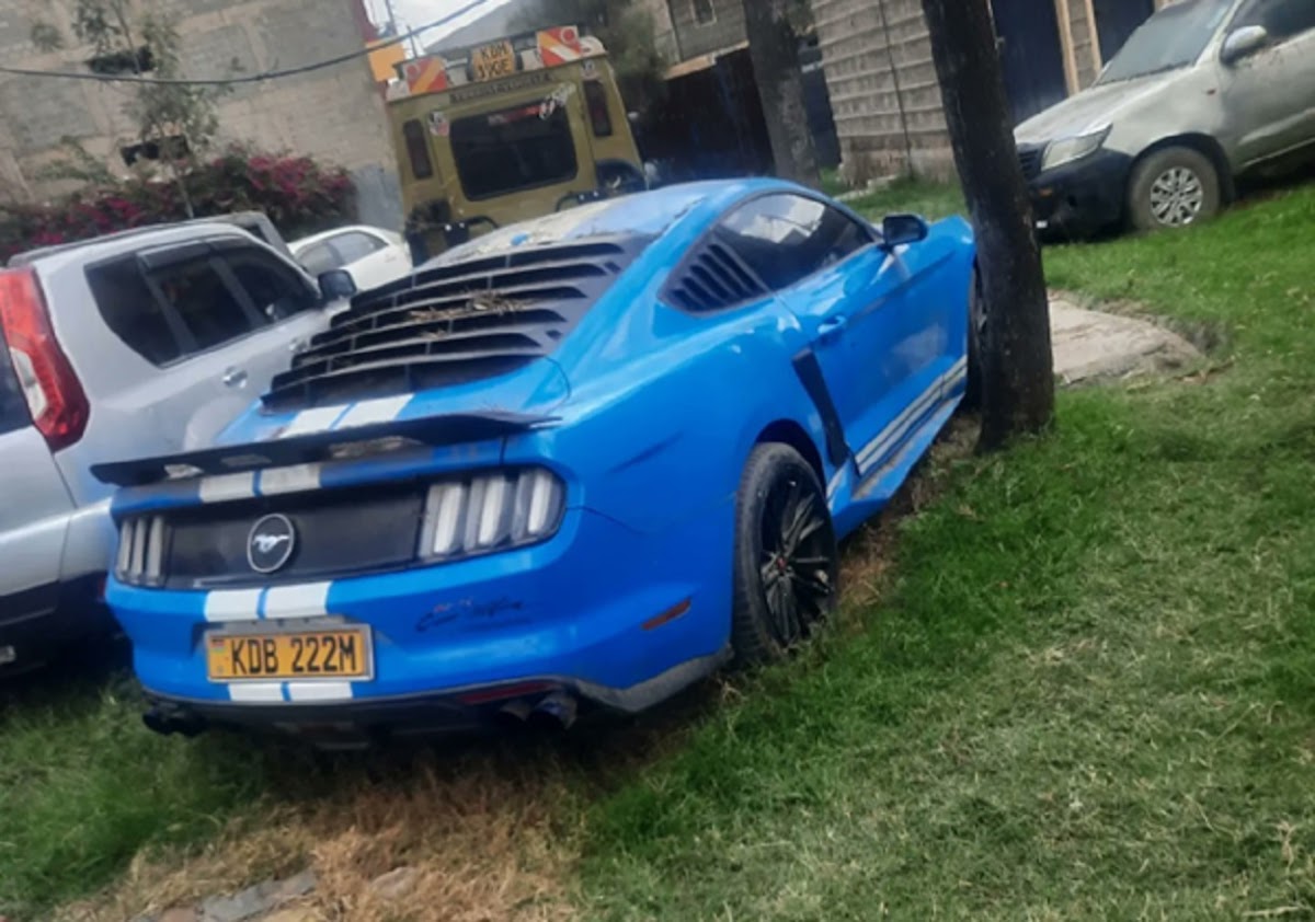 PHOTOs of a multi-million Ford Mustang rotting away at a police station in Nairobi causes a buzz
