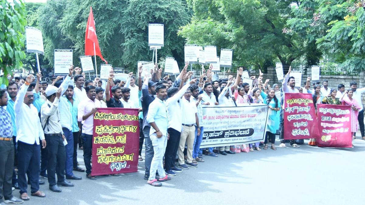 B.Ed students stage protest over delay in their exam results