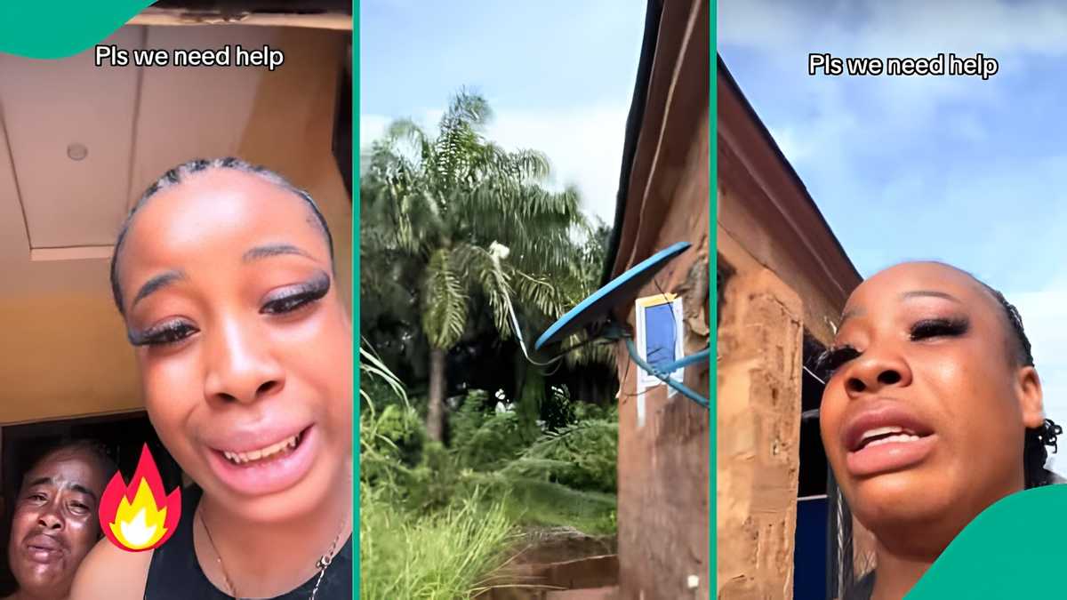 Lady weeps as she sees strange thing behind her house, shares video evidence