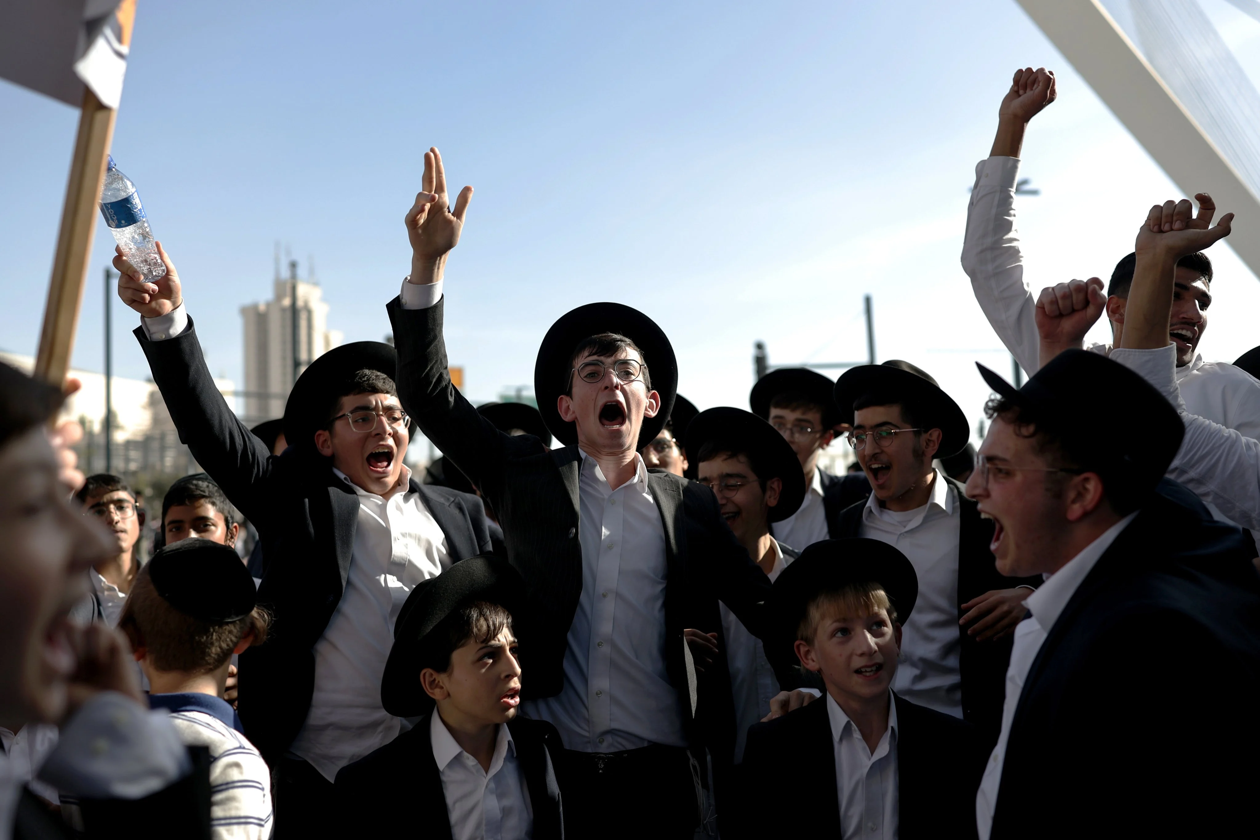 ‘Better to go to prison’: Israeli ultra-Orthodox rally against army service