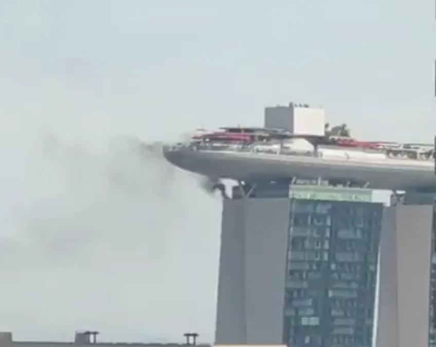 Fire erupts at Singapore's Marina Bay Sands