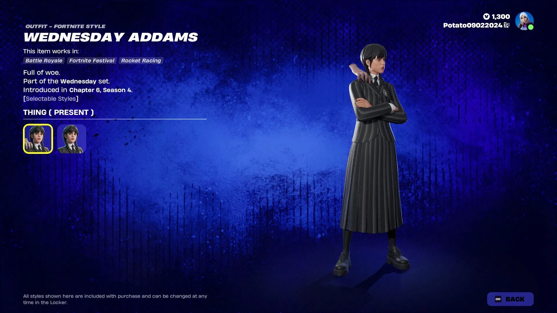 How to get the Wednesday Addams skin in Fortnite