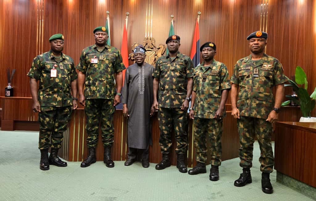 Be pre-emptive, innovative, courageous, Tinubu orders new Service Chiefs
