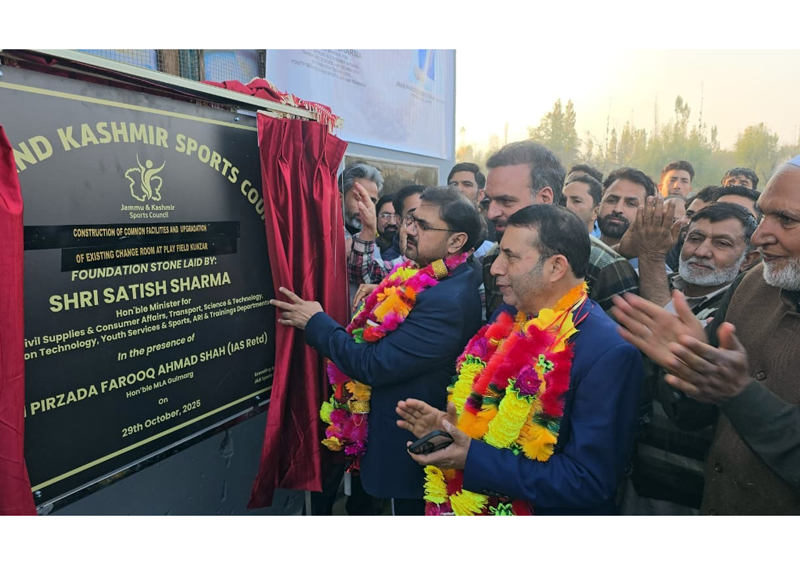 Satish lays foundation stone for  key developmental projects