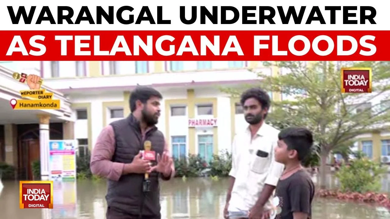 Telangana Floods: Thousands Stranded, Drones Drop Food, Hospitals Inundated