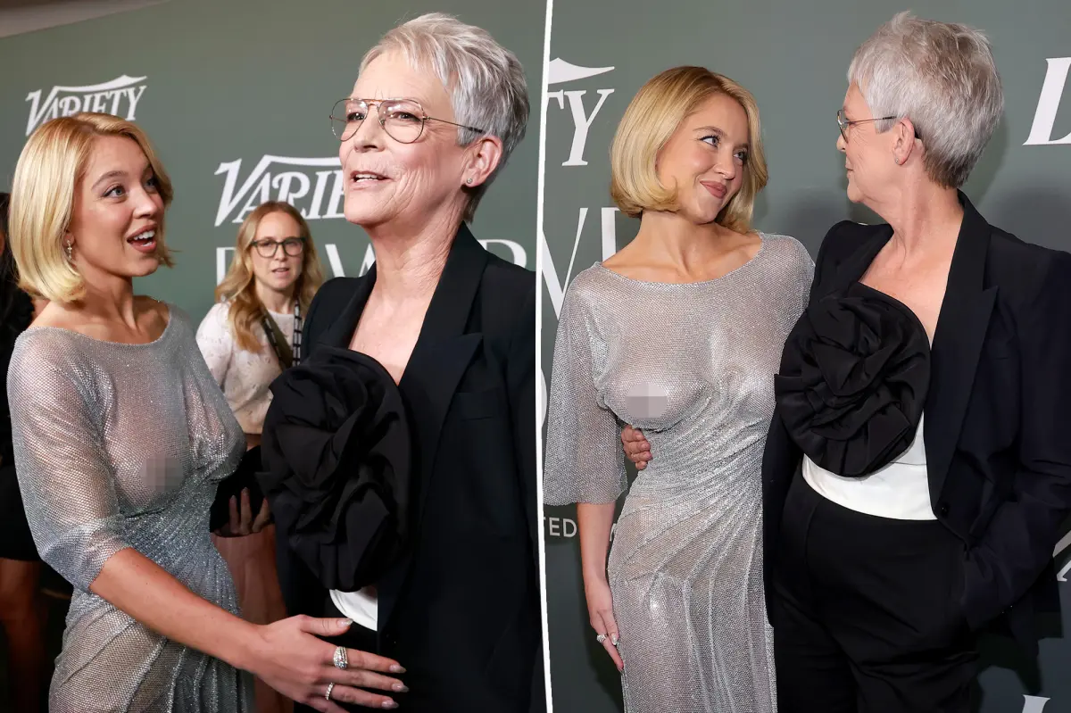 Jamie Lee Curtis has the perfect reaction to Sydney Sweeney's braless look