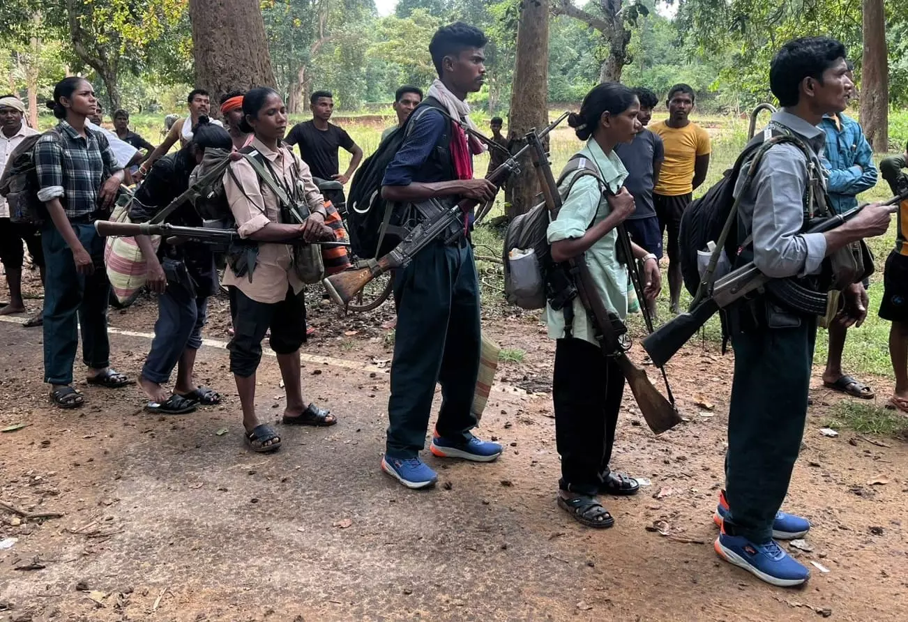 21 Maoists Including a Dozen Senior Cadres Surrender Along With Automatic Weapons