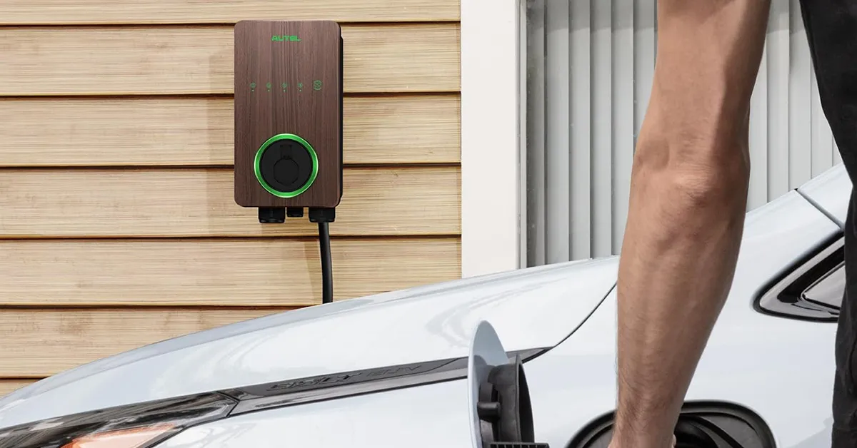 Save $165 on Autel's stylish MaxiCharger Home 50A level 2 EV chargers in wood or blue colorways at $404