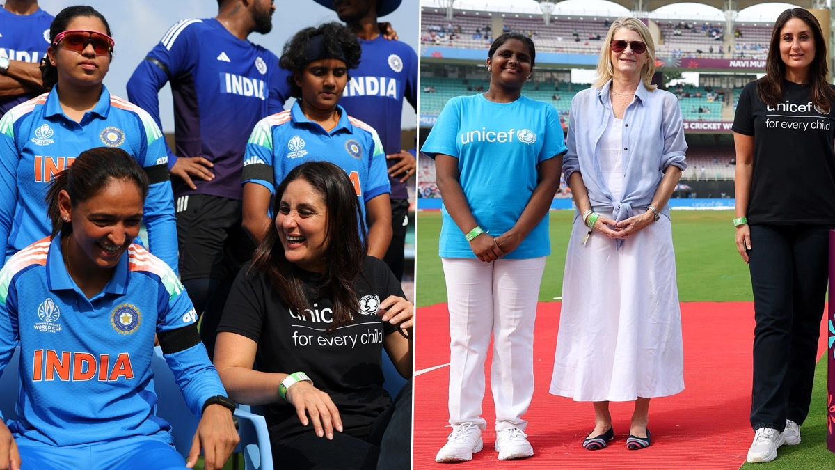 Kareena Kapoor Khan Meets India Women's Cricket Team Players Ahead of IND-W vs AUS-W ICC Women's World Cup 2025 Semi-Final (See Pics)
