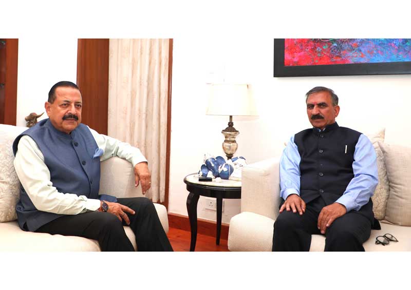 CM Himachal meets Dr Jitendra, discusses strengthening disaster forecast, preparedness for State