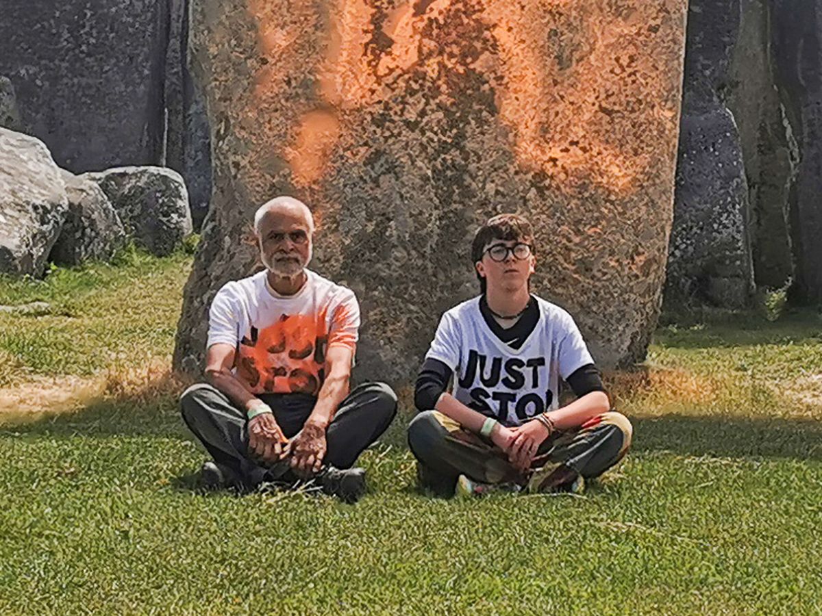 Just Stop Oil activists cleared after spraying Stonehenge orange in protest