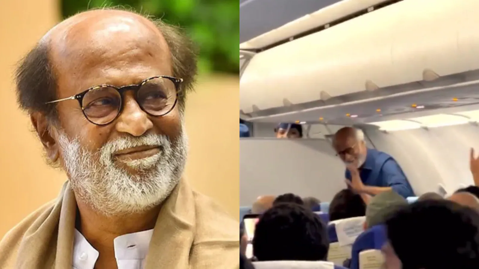 Superstar Rajinikanth Travels in Economy Class, Greets Fans Onboard; Video Goes Viral
