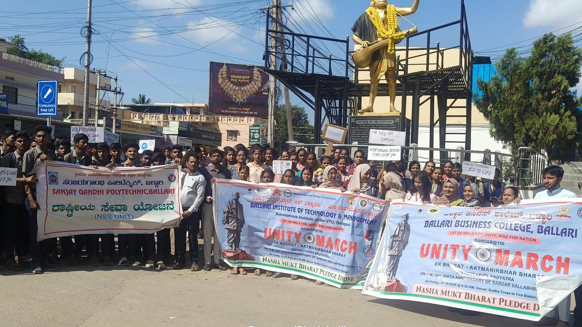 Unity March, Nasha Mukt Bharat Abhiyan mark National Unity Day in Ballari