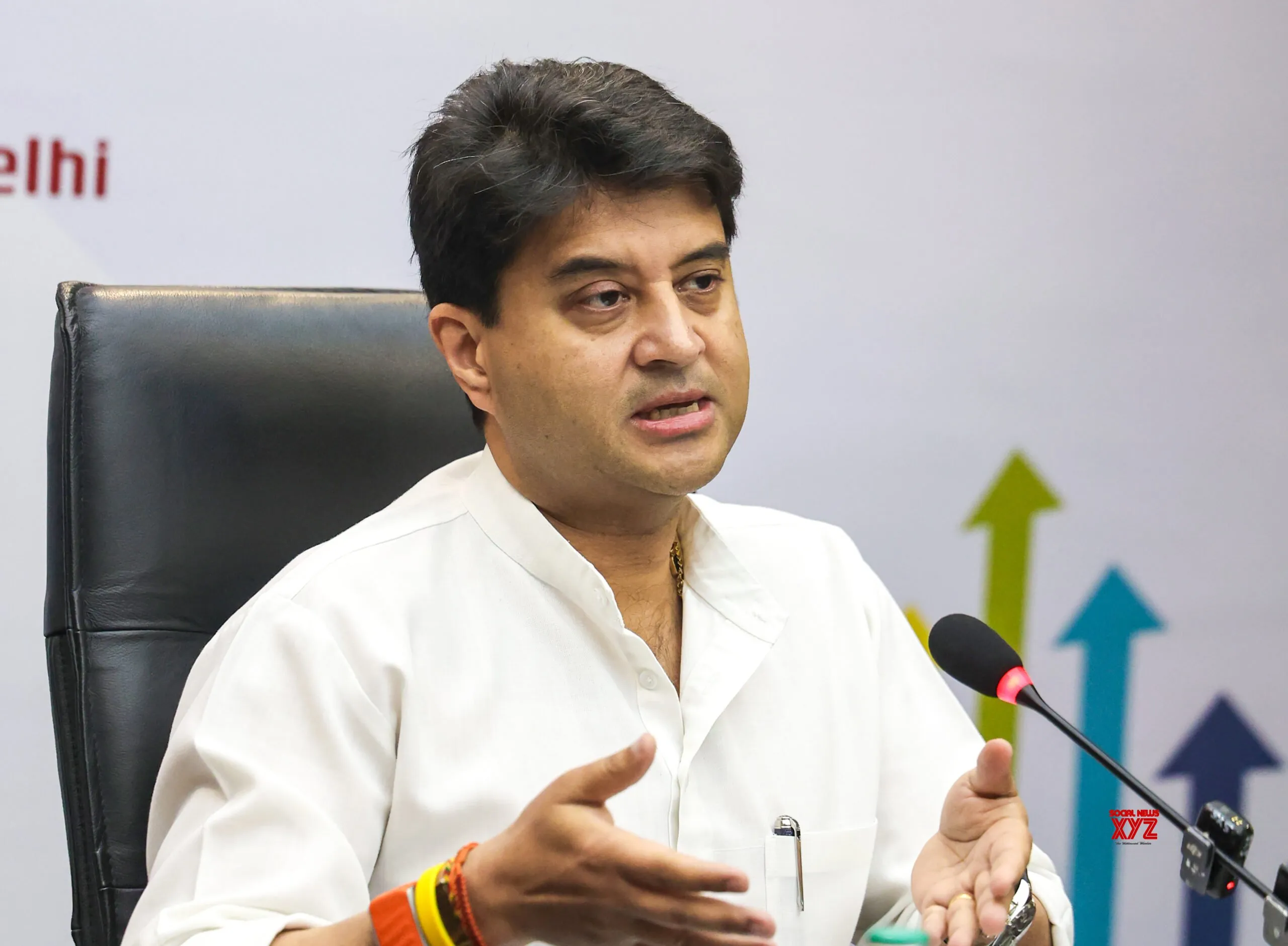 New Delhi: Jyotiraditya Scindia Attends Quarterly Review Meeting #Gallery