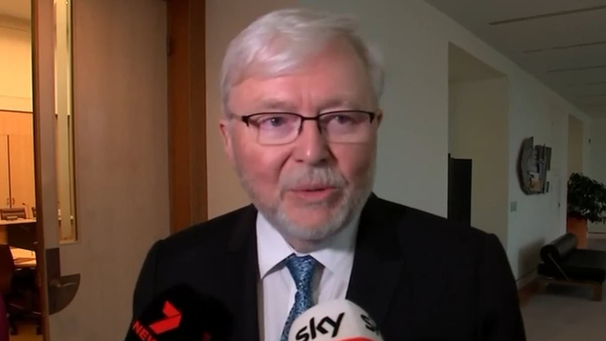 Kevin Rudd finally addresses THAT moment with Donald Trump during surprise appearance in Canberra