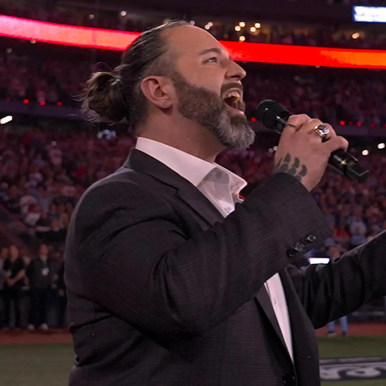 John Vincent & SoulBear perform National Anthems  ahead of World Series Game 6