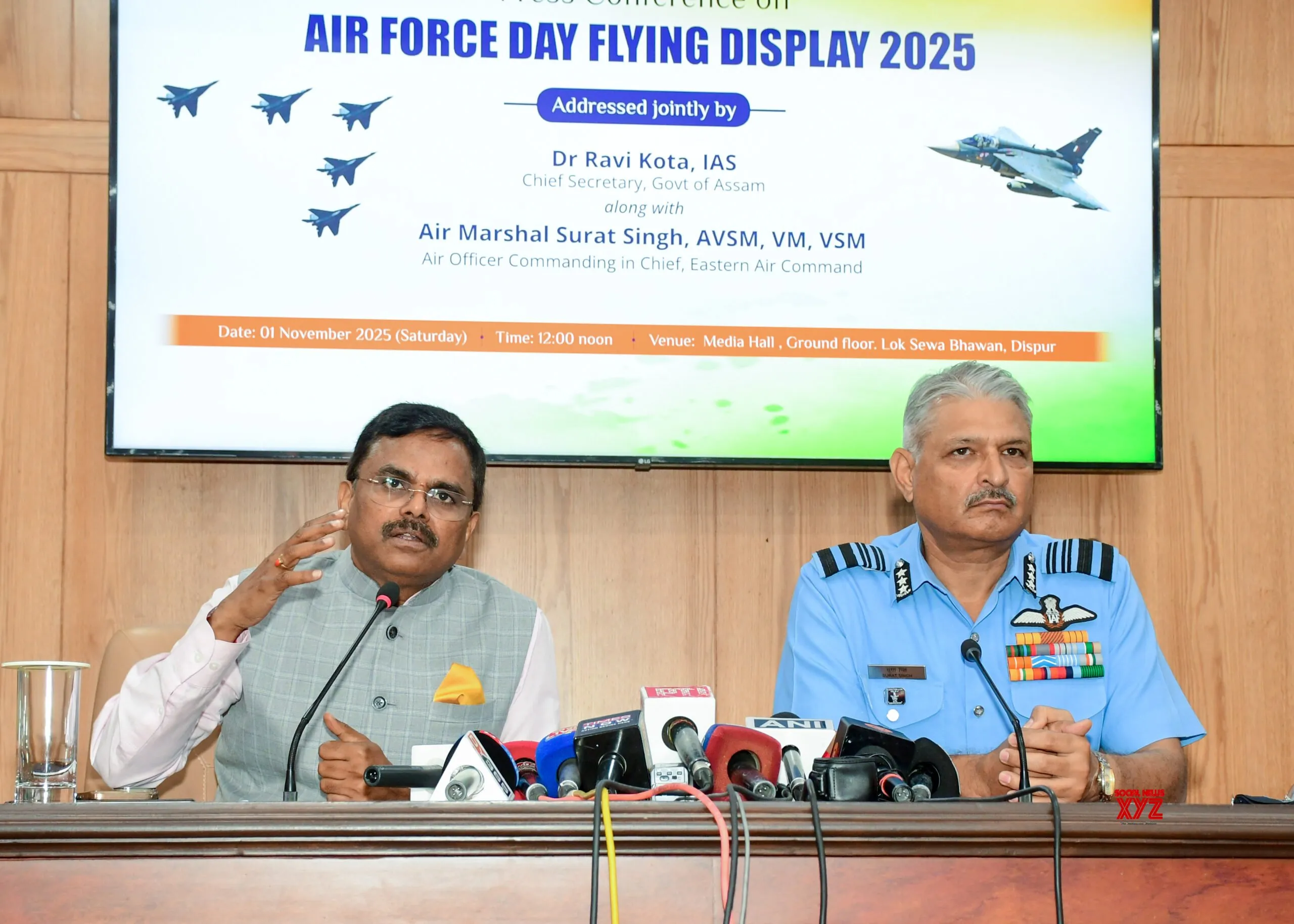 Guwahati: Air Marshal Surat Singh Addresses press conference #Gallery