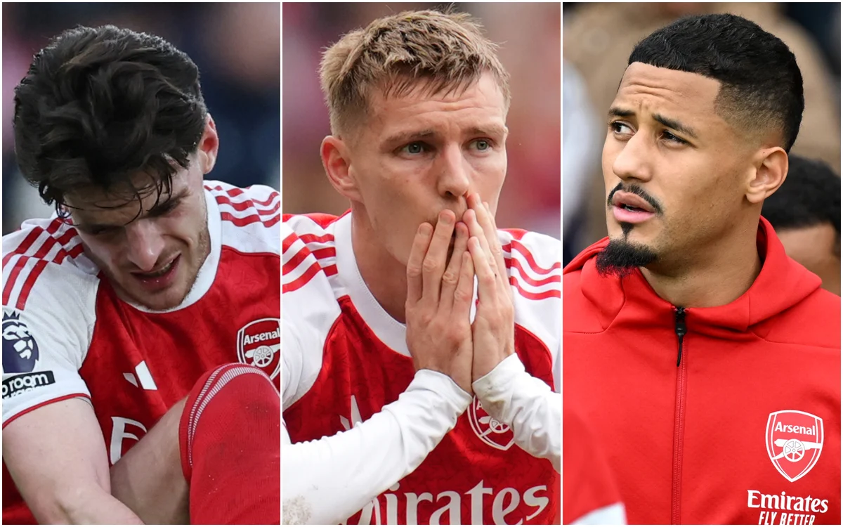 Arsenal injury update: William Saliba, Declan Rice and Martin Odegaard latest news and return dates