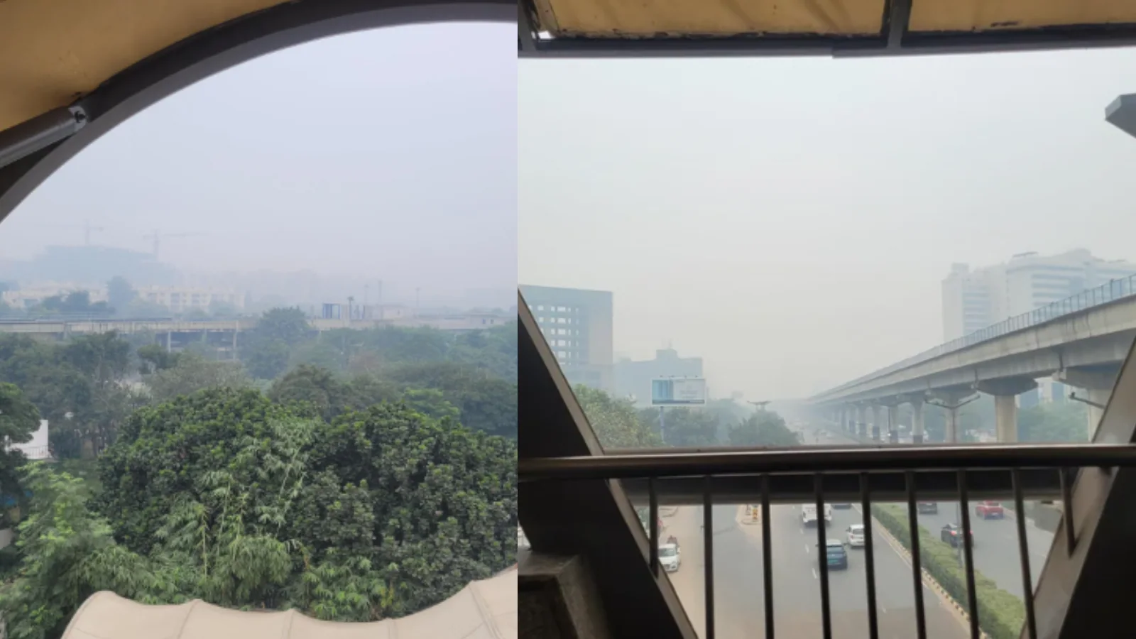 Photos From Gurugram Show Thick Smog, AQI Crosses 400: ‘Why Is No One Wearing A Mask?’