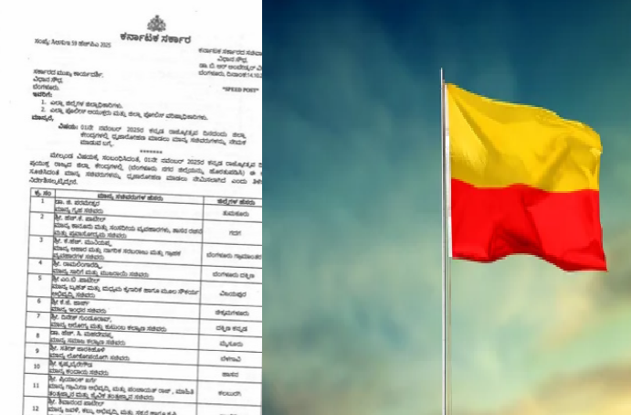 ನಾಡಿದ್ದು ‘ಕನ್ನಡ ರಾಜ್ಯೋತ್ಸವ’ : ಹೀಗಿದೆ ಜಿಲ್ಲಾ ಕೇಂದ್ರಗಳಲ್ಲಿ ‘ಧ್ವಜಾರೋಹಣ’ ಮಾಡಲಿರುವ ಸಚಿವರ ಪಟ್ಟಿ.!