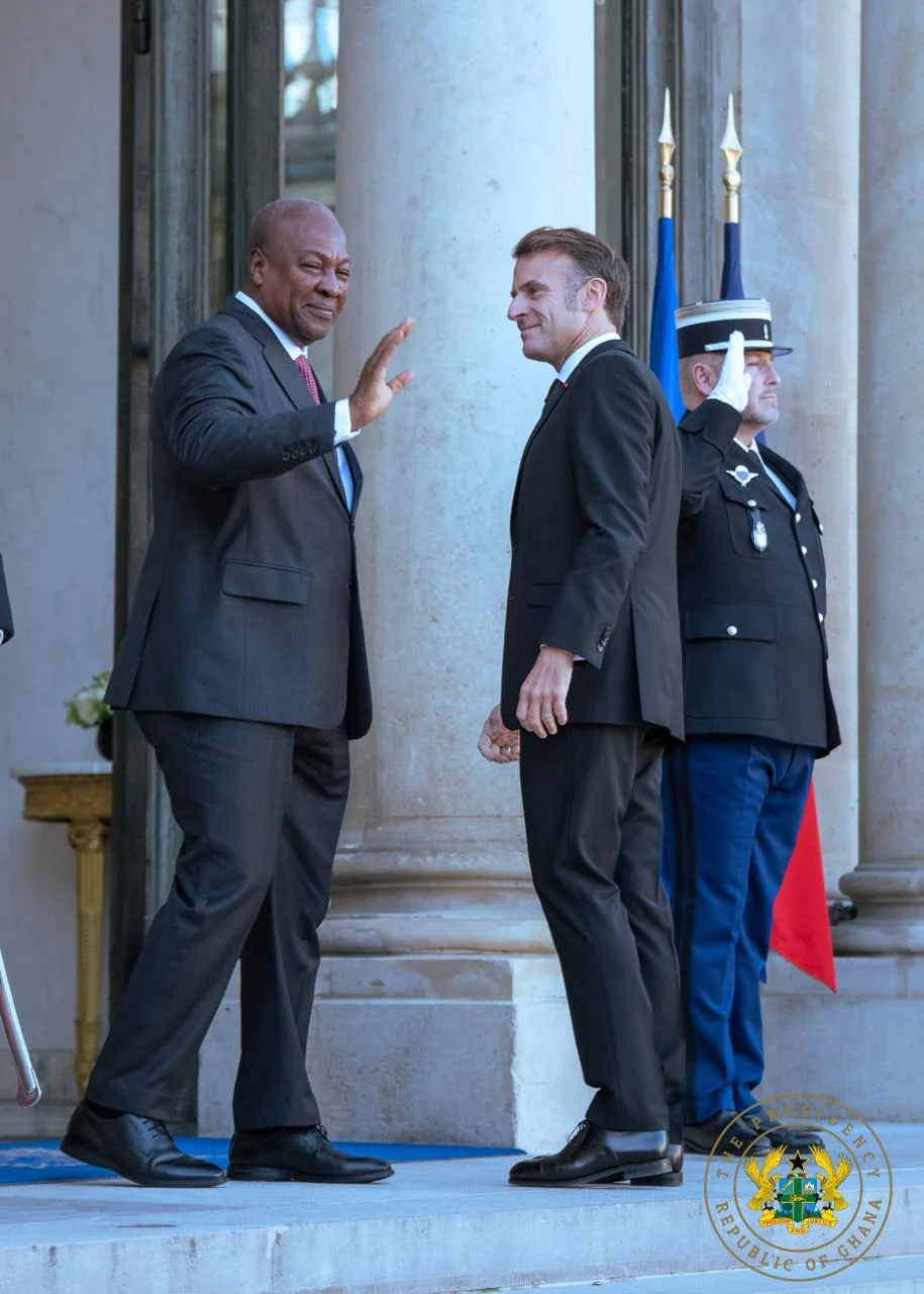 Mahama and Macron engage in discussions to enhance maritime security in Ghana