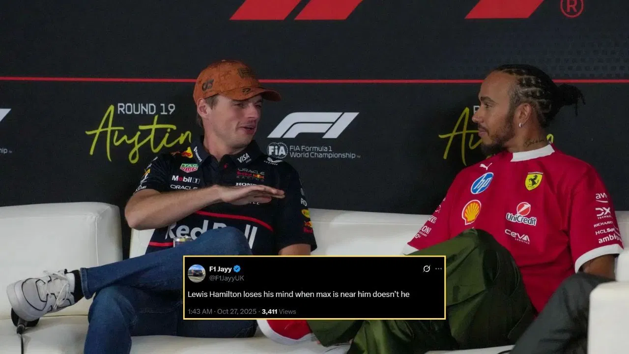 "Lewis Hamilton loses his mind when Max Verstappen is near him doesn’t he": Fans react to incident between the Dutch driver and the British F1 legend
