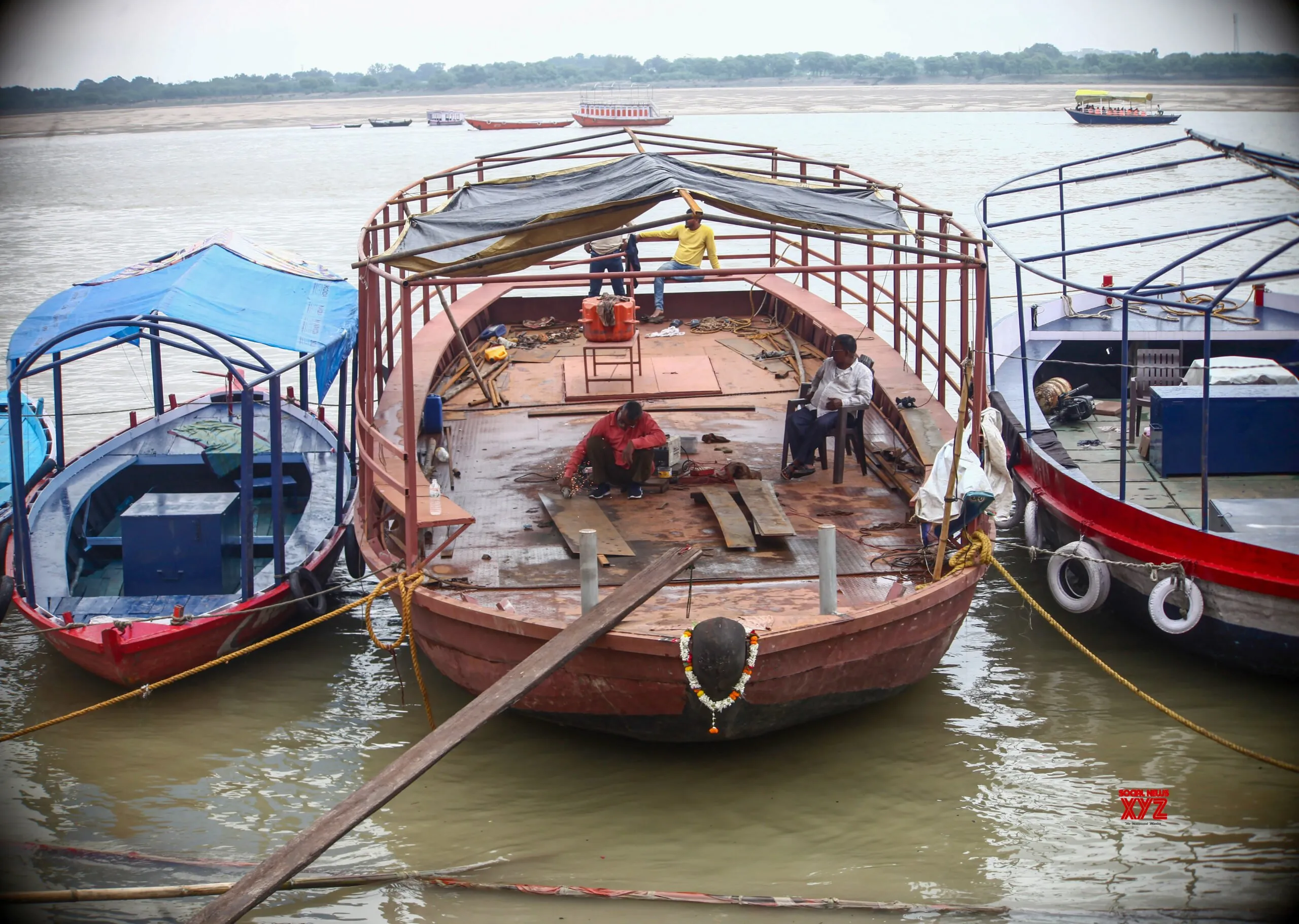 Varanasi: Boats Repaired Ahead of Dev Deepavali #Gallery