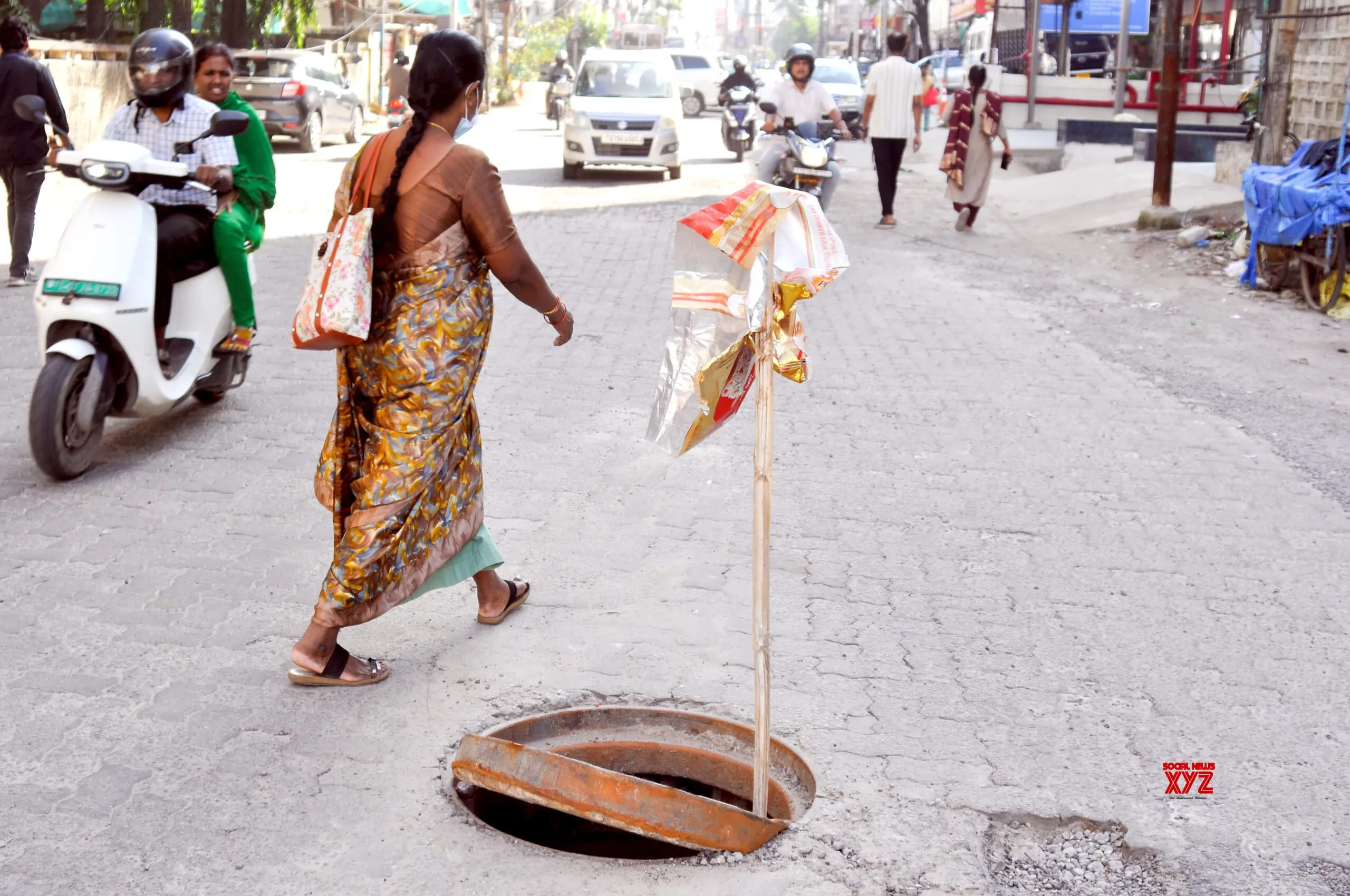 Hyderabad: Uncovered Manholes Pose Risk #Gallery