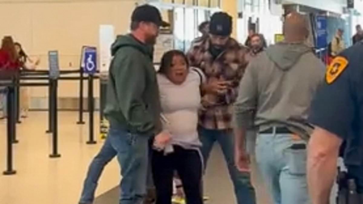 Distraught illegal migrant shrieks 'Help me, I have my papers' as she is arrested by ICE at Salt Lake City airport
