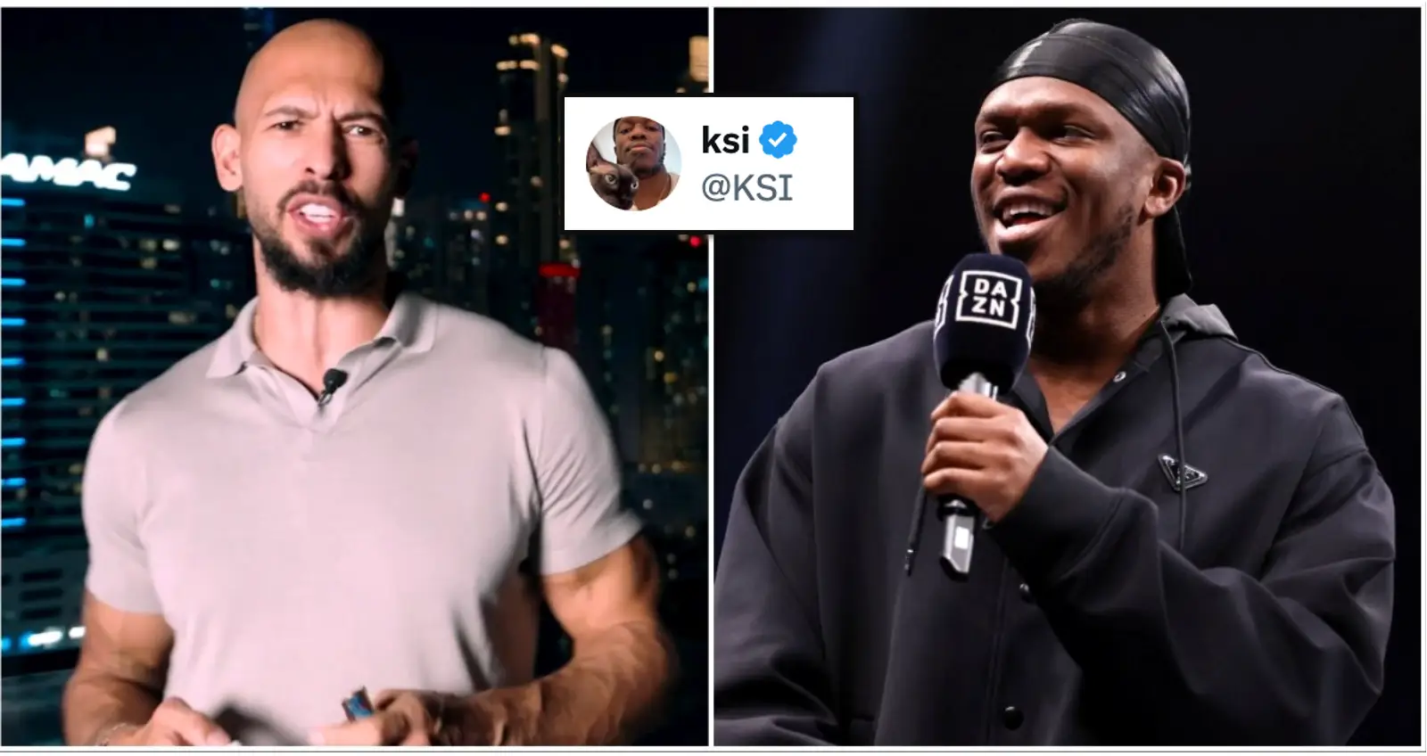 KSI's Tweet About Andrew Tate That Annoyed Him