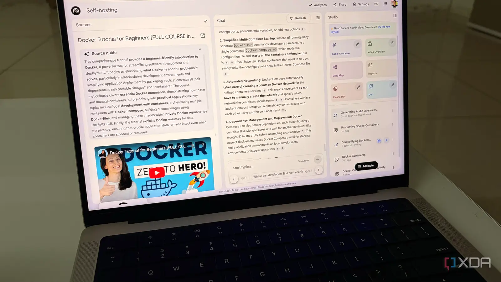 I used NotebookLM to learn about Docker and I should have sooner