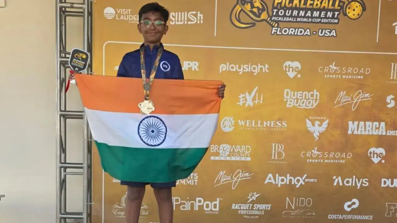 Veer Shah Strikes Triple Glory: Young Indian Star Shines Bright at Pickleball World Cup