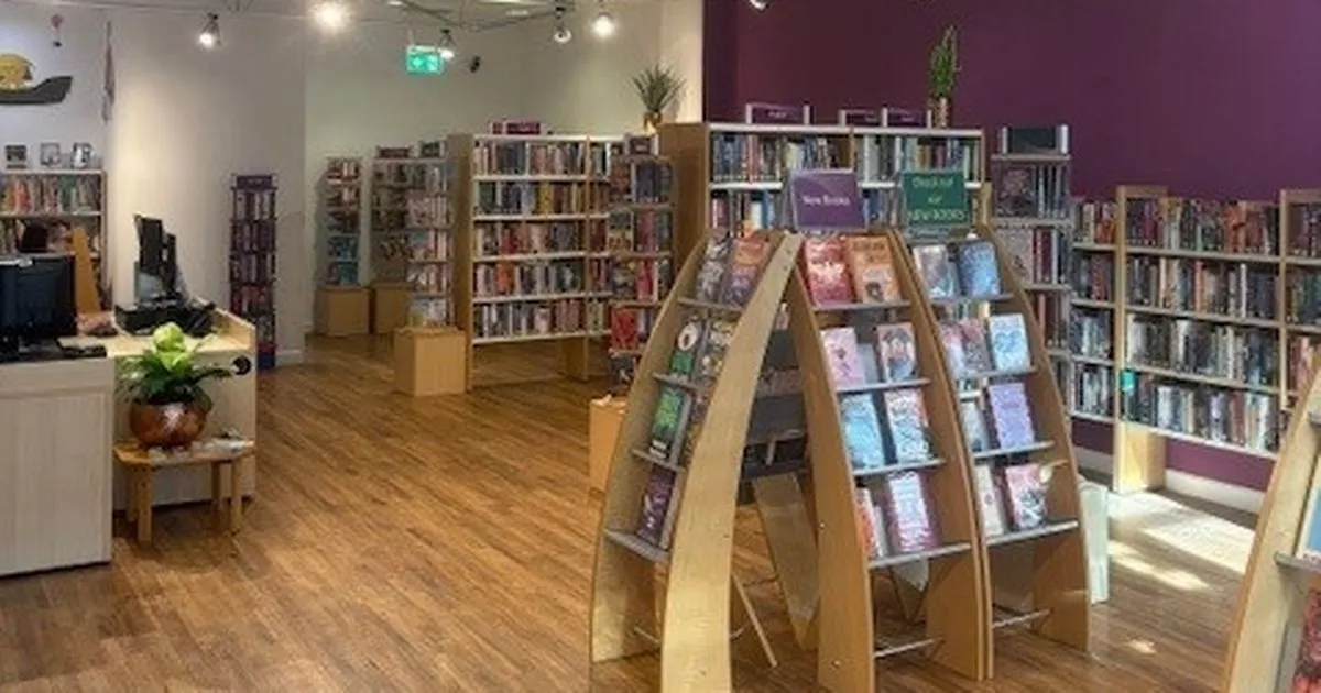 Inside the new temporary pop-up library in Grimsby's Freshney Place