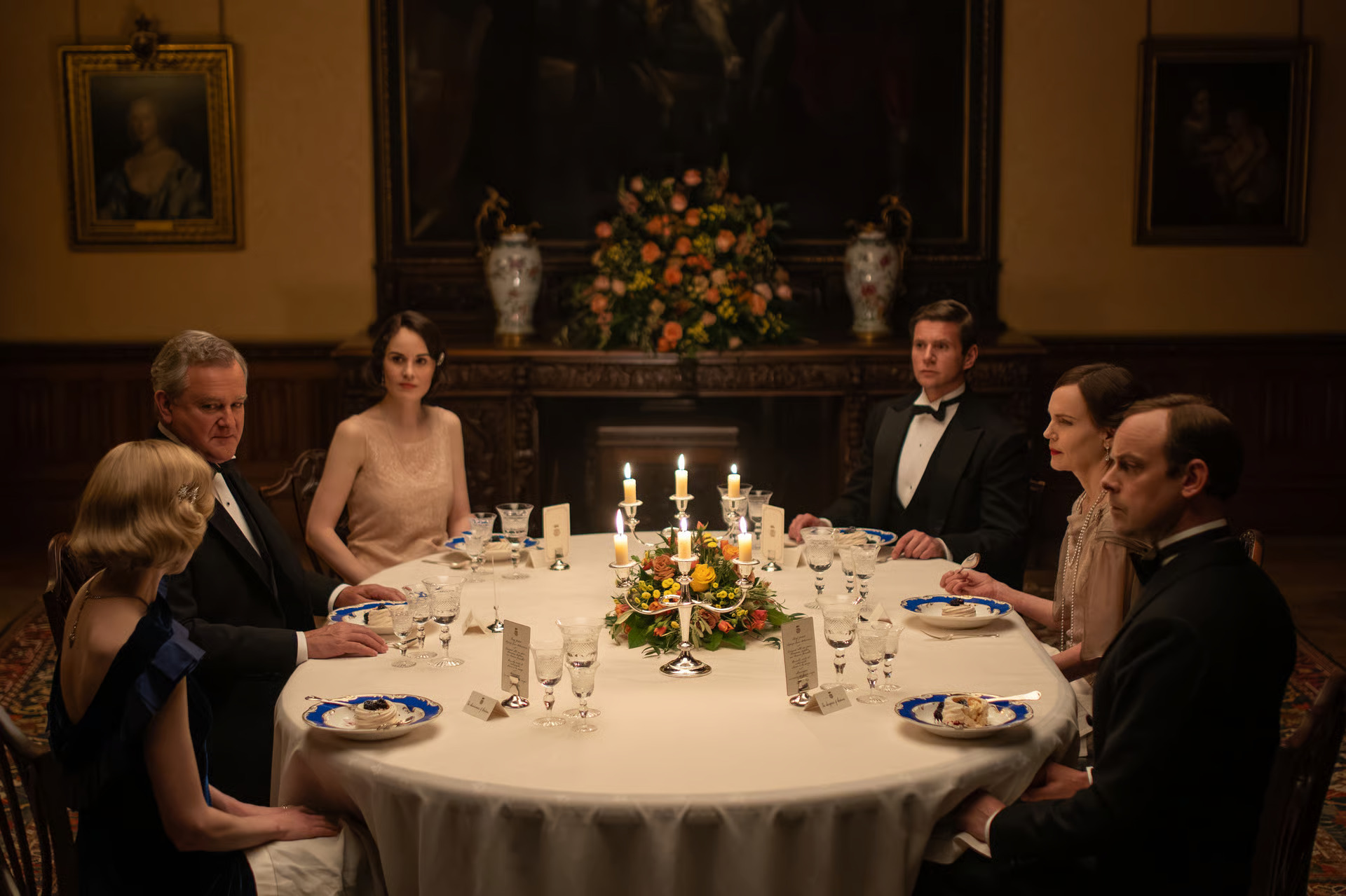 What's on the table at Downton Abbey?