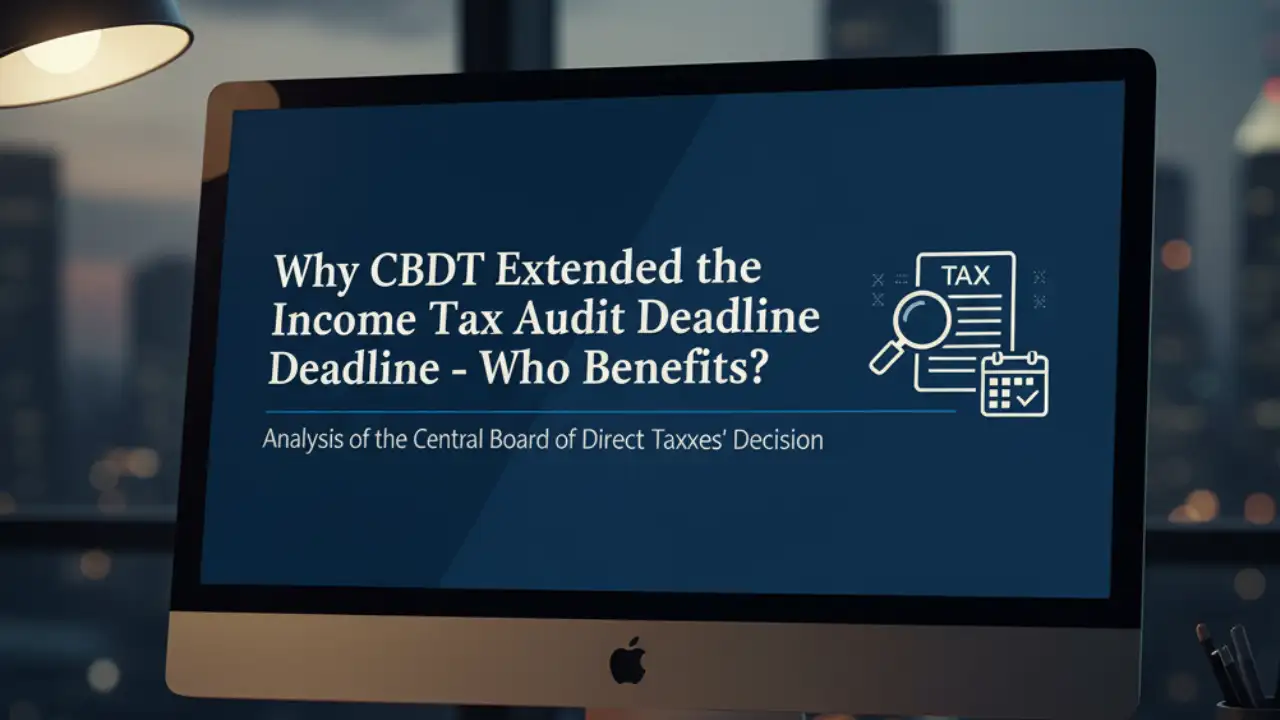 Why CBDT Extended the Income Tax Audit Deadline - Who Benefits?