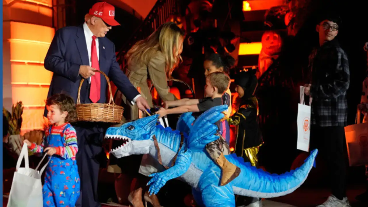 Halloween At White House! Trump, Melania Celebrate With Superheroes, President Lookalikes | WATCH