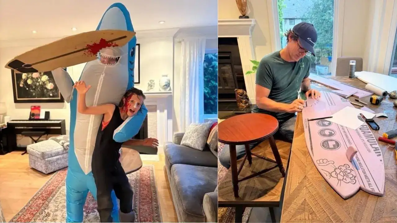 Justin Trudeau dresses as Katy Perry’s ‘Left Shark’ for Halloween, sparking romance buzz