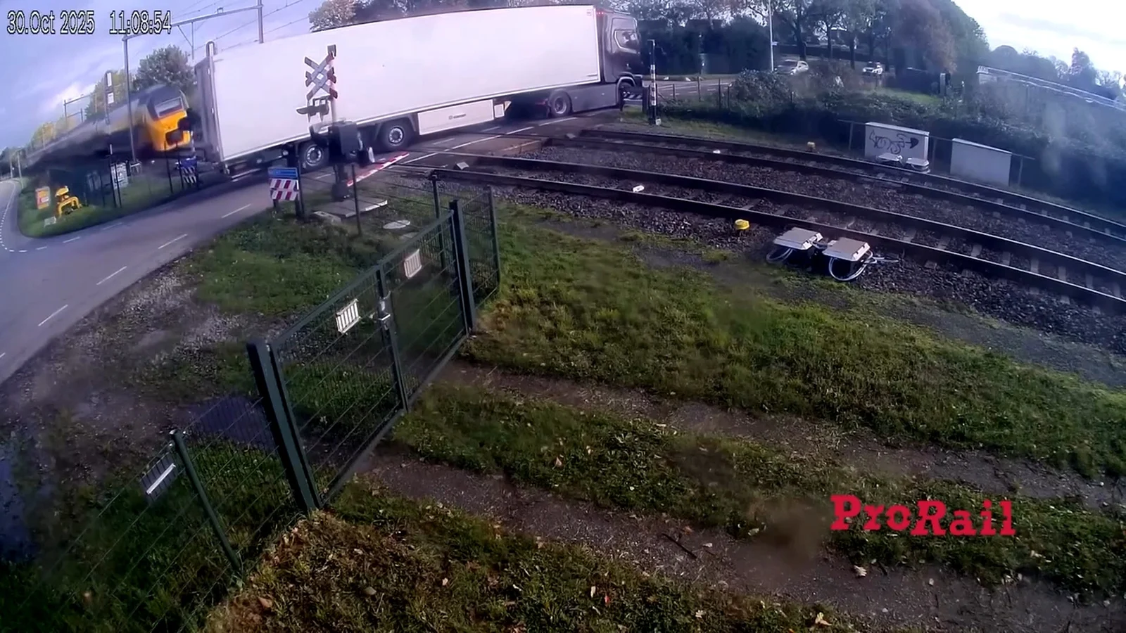 Video: Passenger Train Collides With Truck in the Netherlands