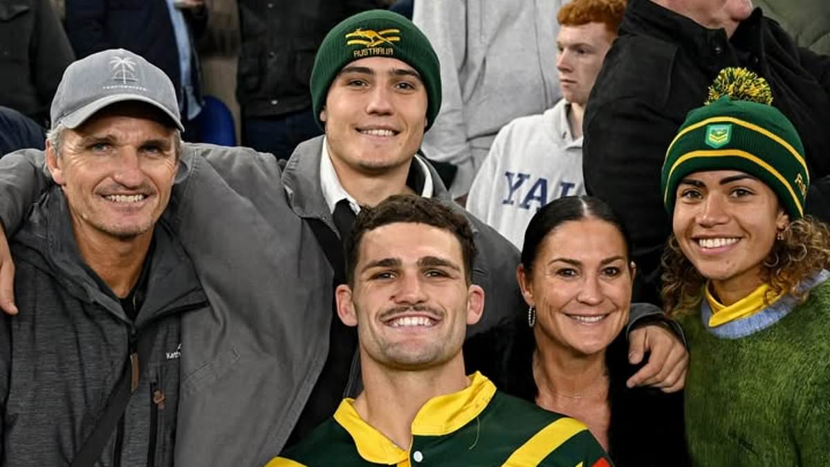 Australia's sporting power couple Mary Fowler and Nathan Cleary reunited at the footy in England