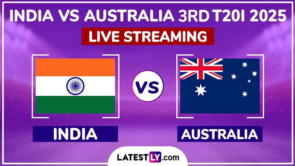 India vs Australia Free Live Streaming Online, 3rd T20I 2025: How To Watch IND vs AUS Cricket Match Live Telecast on TV?