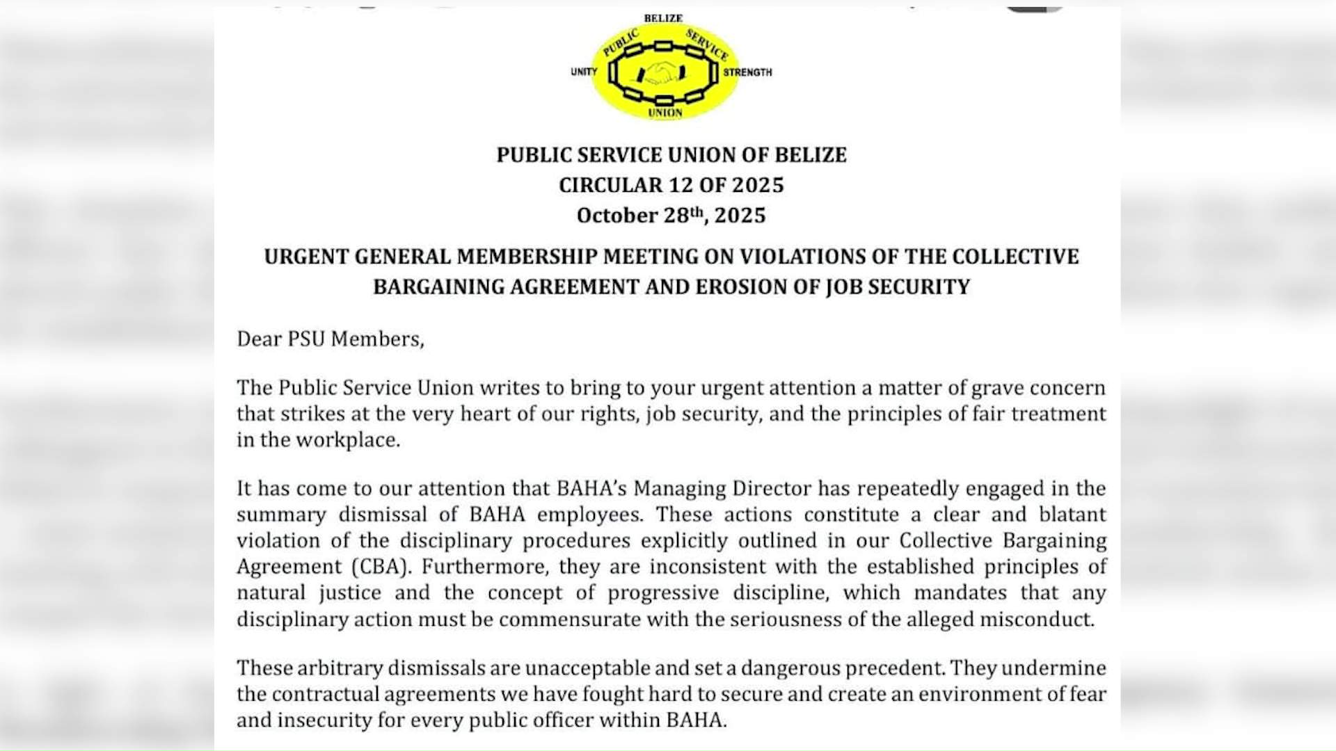 Union Accuses BAHA of Breaking Labor Rules After Two Firings   