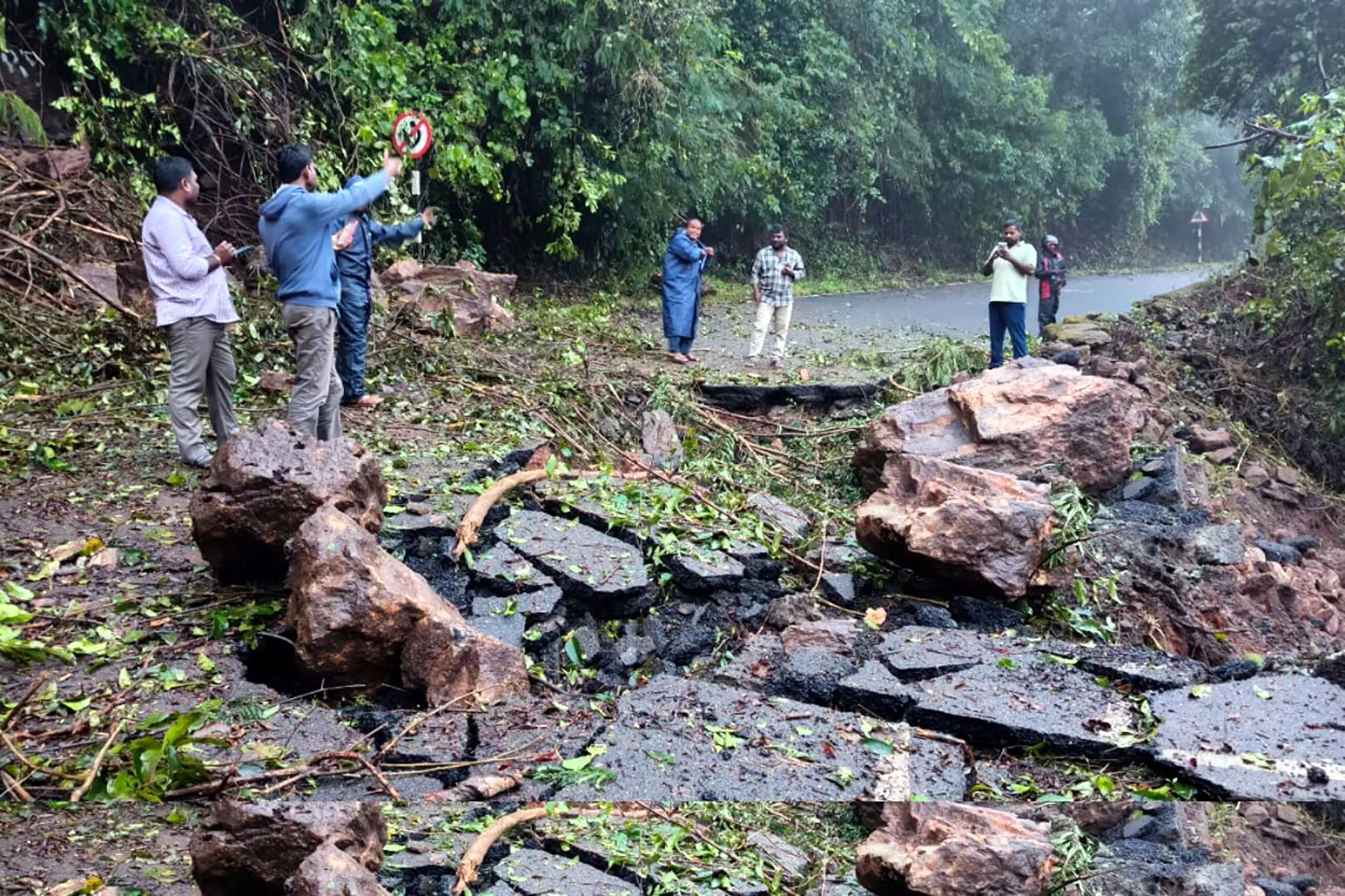 Traffic Closed in ASR as Huge Boulders Crash on Roads